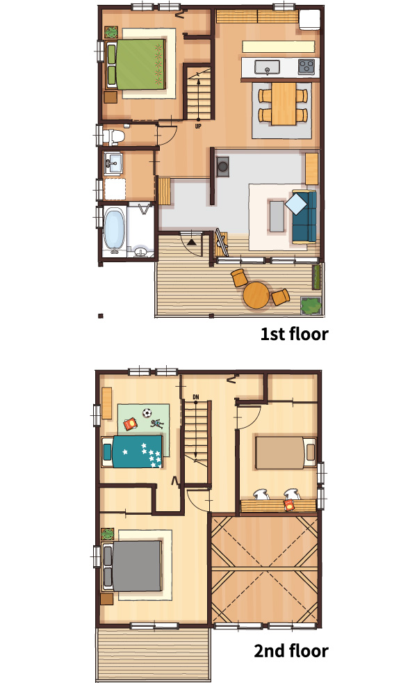 31.5坪4LDKの間取り図